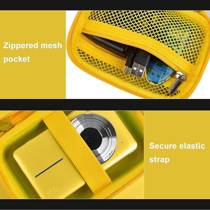 ALKOO Digital Camera Case for CAMKORY, Camera Pouch for KODAK Pixpro -Yellow - Image 6