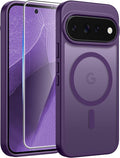 FNTCASE for Google Pixel 11 Pro Case / Pixel 11 Case, with Screen Protector | Fit for Magsafe, Translucent Matte, 14FT Military Grade Drop Protection, Shockproof Protective Phone Cover, Purple by FNTCASE