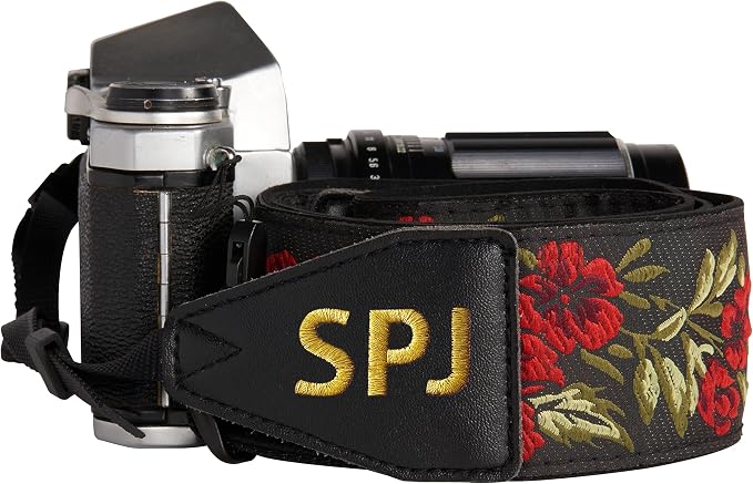 Art Tribute Camera Strap Personalized With Name - Shoulder, Crossbody & Neck Camera Strap for Photographers, Fits All Cameras, Canon Nikon Sony Fujifilm, Padded Strap W/Quick Release & Leather Ends - Image 9