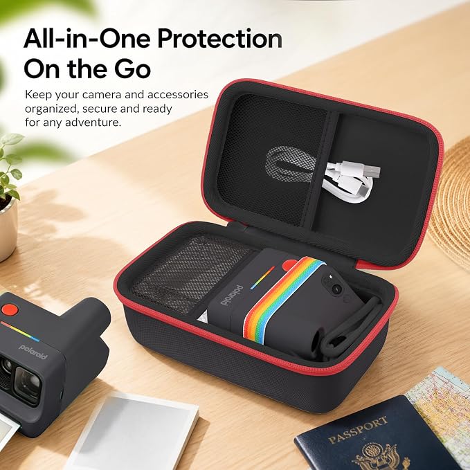 khanka Travel Case for Polaroid Go Generation 3 (6659/9192) Mini Instant Camera/Polaroid Go Generation 2 (6280),Case Only（black） - Image 8