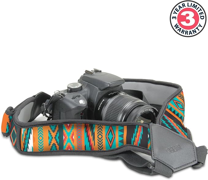 USA Gear DSLR Camera Strap Chest Harness with Quick Release Buckles, Southwest Neoprene Pattern and Accessory Pockets - Compatible with Canon, Nikon, Sony Point and Shoot and Mirrorless Cameras - Image 8