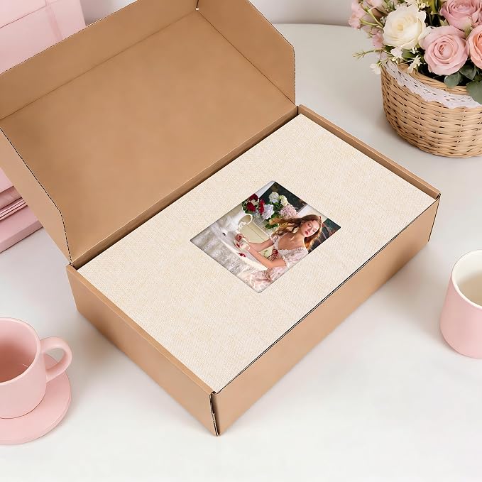 Aevdor 2 Pack 4x6 Photo Albums, Holds 600 Photos, Linen Cover, Beige | Linen Hardcover, Slip-In Pockets, Acid-Free & PVC-Free, Store Wedding Baby Vacation Memories - Image 4