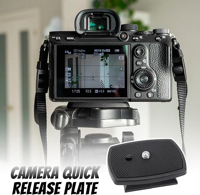BlingKingdom 43 mm Camera Tripod Quick Release Plate for Tripod Mount | Tripod Quick Release Plate with 1/4 in Screw, Non-slip Design, Easy to Install and Carry - Image 4