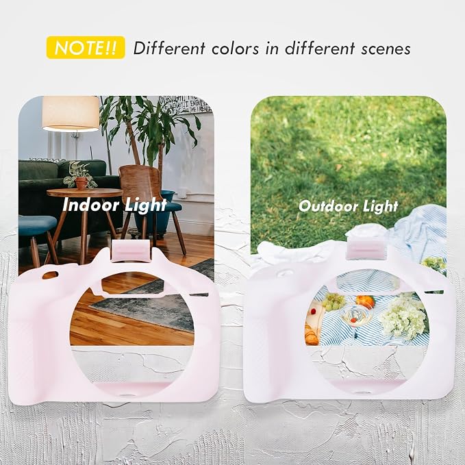 Rieibi EOSR50 EOS R50 Case, Soft Silicone Protective Case for Canon EOS R50 EOSR50 Vlogging Camera, Lightweight EOS R50 Camera Case Cover Grip Body Skin - Light Pink - Image 4