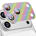 Uyiton for iPhone 17 Pro Max Camera Lens Protector, Metal Frame Glass Cover | Not Easy to Break, Strong Adsorption, Case-Friendly, Metal 9H Sapphire Glass Rear Camera Screen Cover, Glitter Colorful by Uyiton