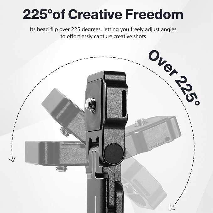 Magnetic Mini Tripod Mount for Insta360 Luna Ultra X6 X5, DJI Pocket 4 3 | Action 6 5 Pro Metal Tripod Stand, Flexible Desktop Stand for GoPro Accessories, Selfie Stick Handle Grip with 1/4 Thread - Image 4