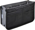 Vercord Purse Organizer Insert for Handbags Bag Organizers Inside Tote Pocketbook Women Nurse Nylon 13 Pockets Black Small by Vercord