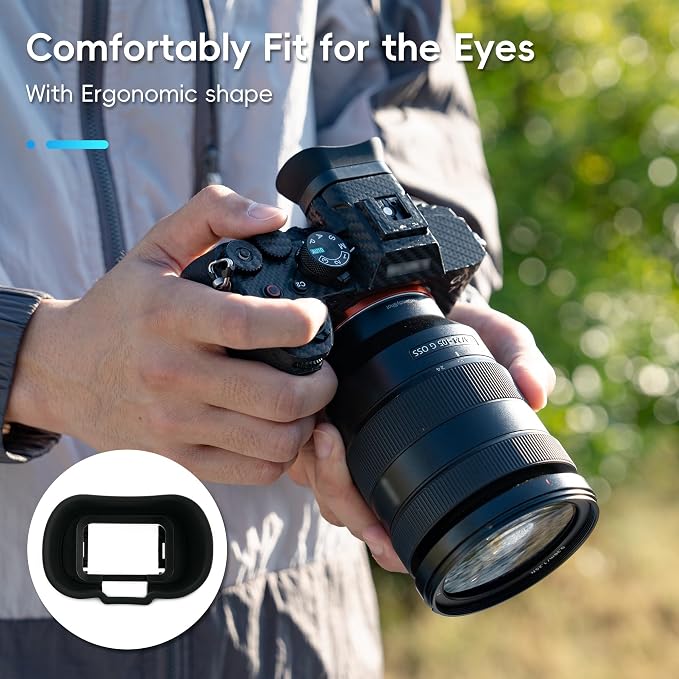 Extended Replace Sony FDA-EP19 Camera Eyecup Viewfinder for Sony A7R VI A7V | Soft Silicon,Camera Eye Cup Eyepiece,for Sony A7R VI A7RVI Alpha A7M5 A7 V A7V IV A1II A7RV A7R V A7R5 A7M4 A7IV A9III A7SIII - Image 4