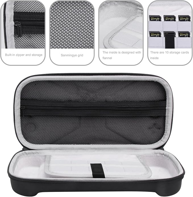 Carrying Case for Nintendo/NS Switch 2 for (2025) Storage Case Cover,Black Hard Shell Portable Handbag with 2 Pack Tempered Films and a Transparent Silicone Handle 3 in 1 - Image 2