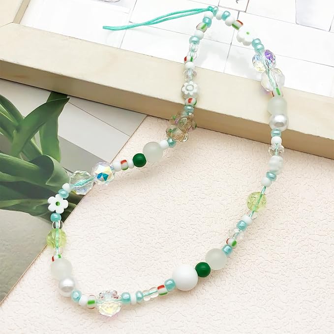 Beaded Camera Wrist Strap Cute Digital Camera Charm Lanyard Phone Chain Keychain Beaded Phone Lanyard Bag Charm - Image 6