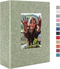 Vienrose 4x6 Photo Album,100 Pockets,Linen Cover with Window,Grass Green | Cover Window, Acid Free Pages, Linen Hardcover, Baby Wedding Family Photos by Vienrose