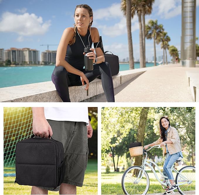 BAIGIO Camera Insert Bag Inner Case High-Capacity Shockproof and Water-resistant DSLR SLR Camera Inner Bag Foldable Protective Bag Inner Camera Organizer with Handle (Black 2) - Image 4