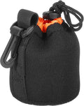 PATIKIL Camera Lens Bag, 1 Pcs 3" ID x 3.9" H Drawstring Lens Pouch with Thick Protective Neoprene, Lens Case for DSLR Camera Lens, Water Coffee Cups Black, Orange by PATIKIL