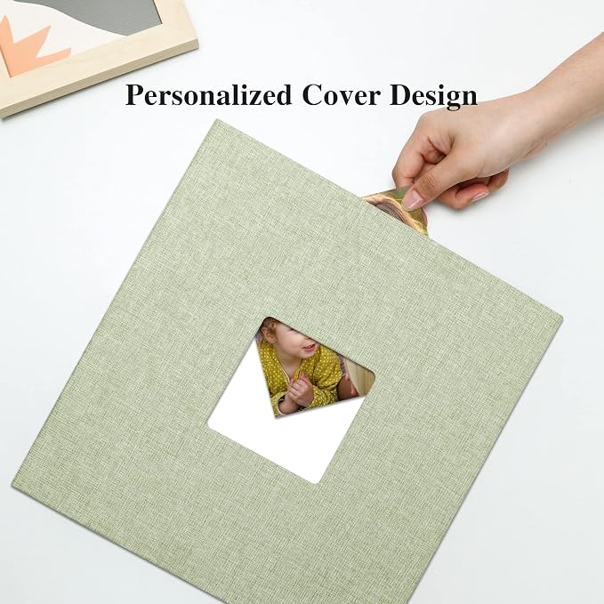 Vienrose Large Photo Album Self Adhesive for 4x6 8x10 Pictures Linen Scrapbook Album DIY 40 Blank Pages with A Metallic Pen | Linen Cover, Scrapbook, Fits 4X6 8X10 Pictures, Metallic Pen Included, Diy - Image 2