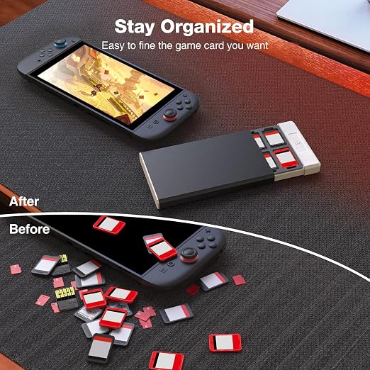 HEIYING Switch Game Case with 40 Precise Slots for Switch 2 / Micro SD Card | Portable Game Card Case, Metal Shell with Soft Silicone Lining, Precise Slots, Magnetic Closure for Easy Storage & Access - Image 5