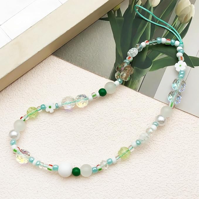 Beaded Camera Wrist Strap Cute Digital Camera Charm Lanyard Phone Chain Keychain Beaded Phone Lanyard Bag Charm - Image 7