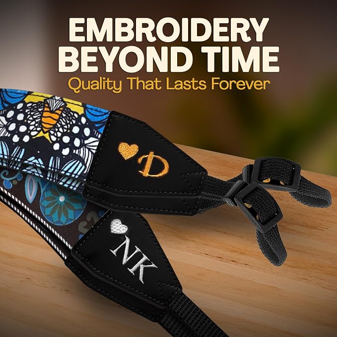 Art Tribute Custom Camera Strap Begonia Flower - Add Your Text and We Make It Especially For You Get Your Own Personalized Gift Camera Strap, No Shipping Cost! - Image 7