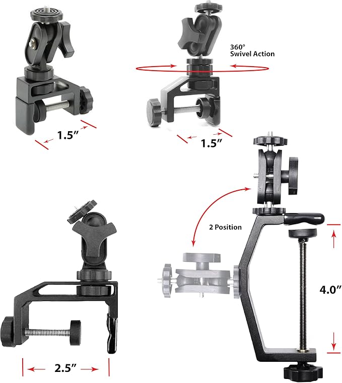 UltraClamp Assembly Camera Mount Accessory for Cameras, Scopes, and Binoculars - Image 4