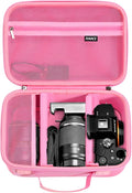 RAIACE Hard Case Compatible with Sony Alpha 7 II III IV/7R V Camera, for Nikon, for Canon, for Pentax and More. Large Capacity With Mesh Pocket for Lens, Charger, Cables, Cards and Accessories.-Pink by RAIACE
