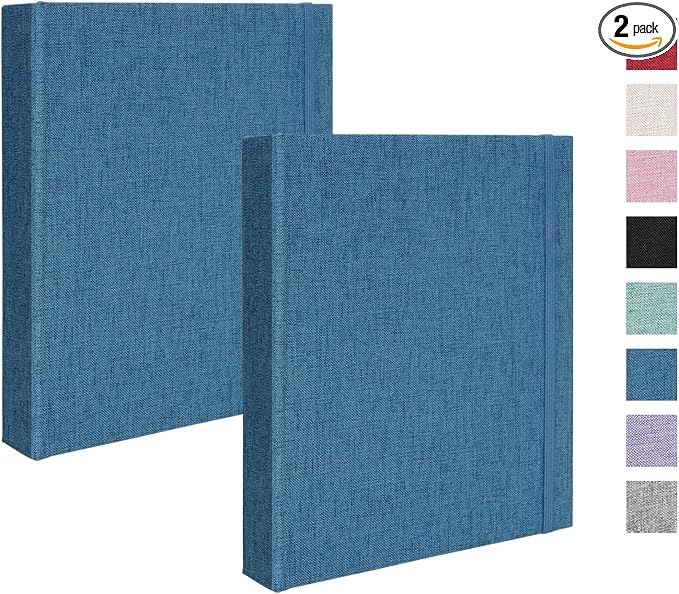 Mini Photo Album (2-Pack) for 2x3" Instax Mini & Polaroid Photos – Each Linen Album Holds 208 Photos by CHERRICH