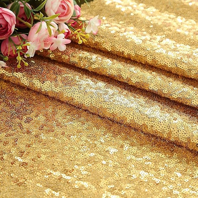 Poise3EHome Gold Sequin Backdrop, 6FT x 8FT Glitter Curtain for Weddings, Parties, Photo Booth Decor - Image 7