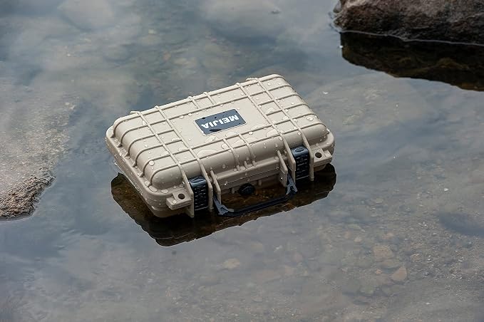 MEIJIA Portable All Weather Waterproof Protective Hard Case, Small Camera Case,Dry Case with Customizable Foam,Fit Use of Drones, Camera,Equipments, 11.65 ”x8.35”x3.78” - Image 4