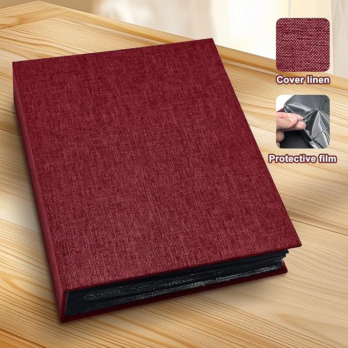 Photo Album 4x6 200 Pockets for Wedding Gifts,Linen Hardcover Picture Albums for Family Anniversary Baby Vacation Pictures - Image 3