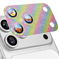 Uyiton for iPhone 17 Pro Camera Lens Protector - Metal Camera Protector | Not Easy to Break, Strong Adsorption, Case-Friendly, Metal 9H Sapphire Glass Rear Camera Screen Cover, Glitter Colorful by Uyiton