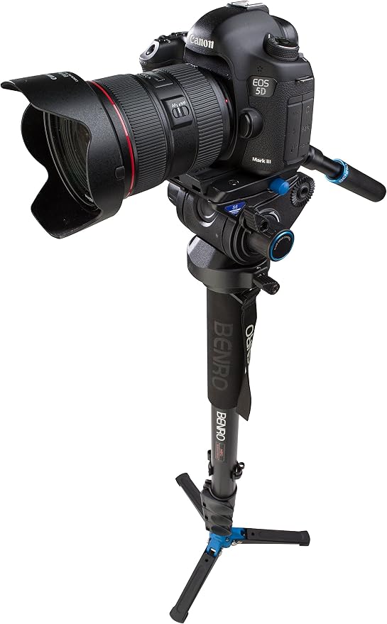 Benro Aluminum 4 Series Flip-Lock Video Monopod Kit w/ 3-Foot Articulating Base and S6 Video Head (A48FDS6) - Image 3