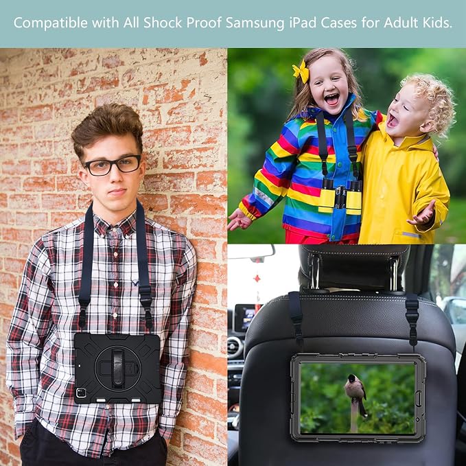 3 Pack Adjustable Shoulder Strap, iPad Strap Nylon Neck Lanyard | for iPad/Samsung Tablet Case,Camera Binocular Crossbody Laptop Luggage Bag - Image 3