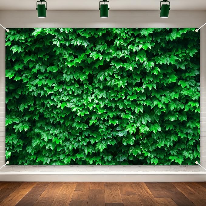 7x5ft Greenery Backdrop for Party Grass Wall Backdrop for Photography | High-Density Green Leaves Photography Background for Birthday, Wedding Photo Booth Props by Dormirpilow