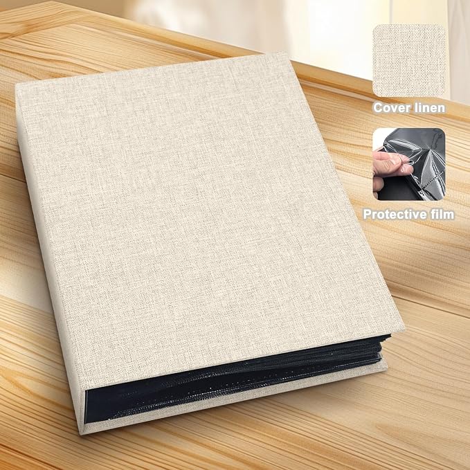 Photo Album 4x6 200 Pockets for Wedding Gifts,Linen Hardcover Picture Albums for Family Anniversary Baby Vacation Pictures - Image 3