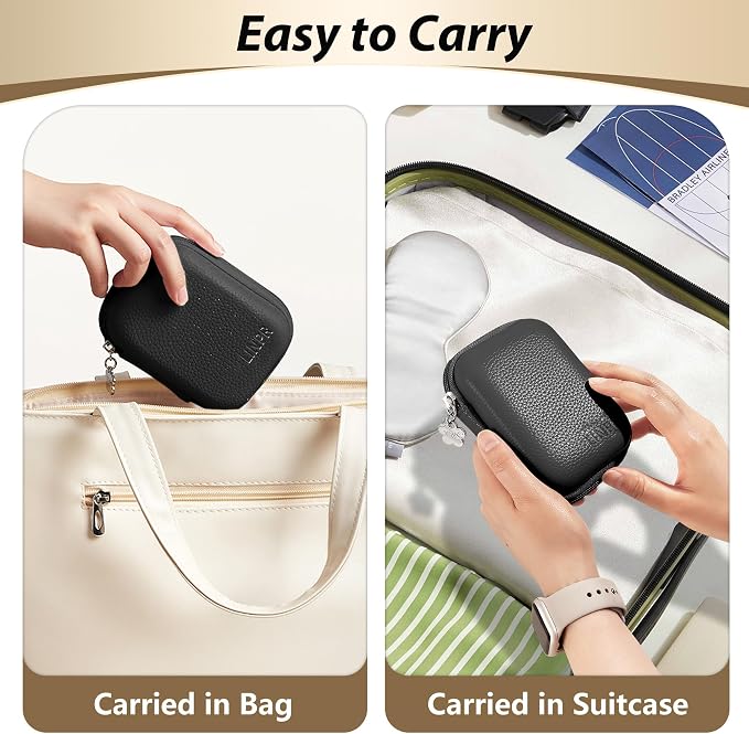 Digital Camera Case for KODAK PIXPRO FZ55/FZ45, Case Only, Black | Fits CAMKORY DC403 and Canon PowerShot ELPH 360 HS Compact Digital Cameras, Small Hard Shell Camera Pouch with Mesh Pocket - Image 8