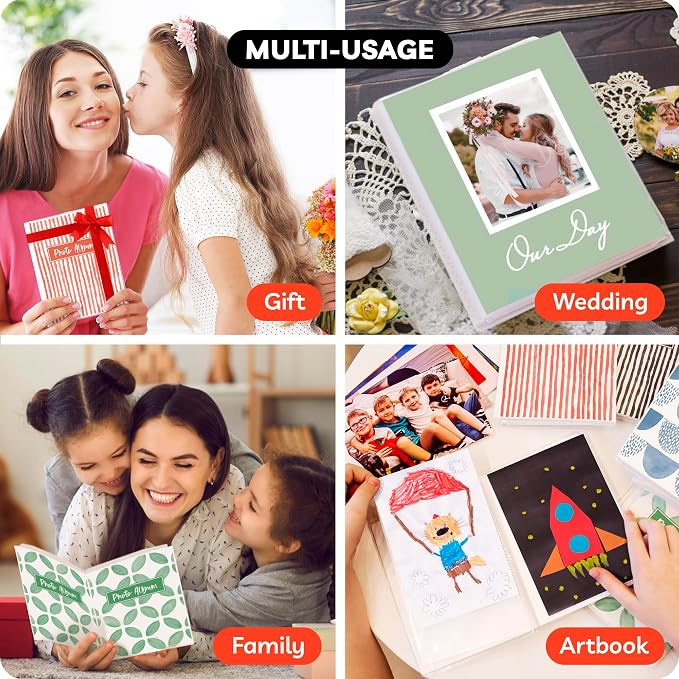 4x6 Photo Albums - (Set of 8), by Paper Plan, Mini Albums, Each Can Hold Up To 36 Photos, Works With Portrait and Landscape Pictures - Perfect for Storing Beautiful Memories - Image 4