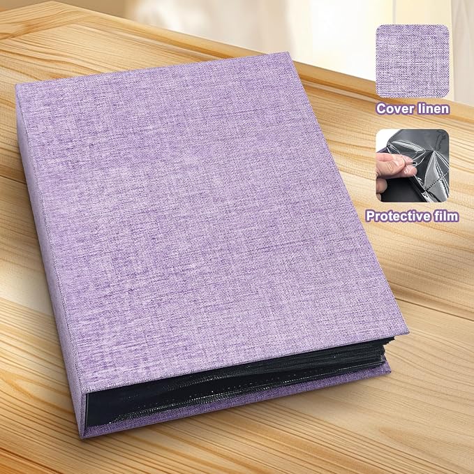 Photo Album 4x6 200 Pockets for Wedding Gifts,Linen Hardcover Picture Albums for Family Anniversary Baby Vacation Pictures - Image 3