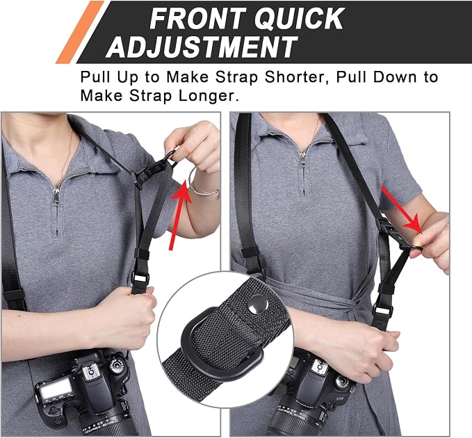 Vigorport Camera Strap, Crossbody Shoulder Strap, Camera Neck Strap with Quick Release Metal Buckle for DSLR/Binoculars - Image 5