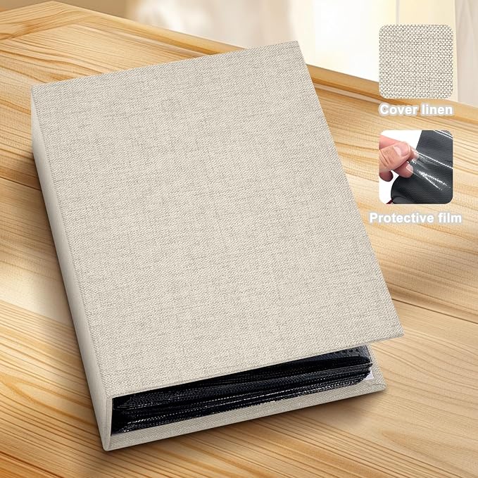 Photo Album 4x6 100 Pockets for Wedding Gifts,Linen Hardcover Picture Albums for Family Anniversary Baby Vacation Pictures - Image 4