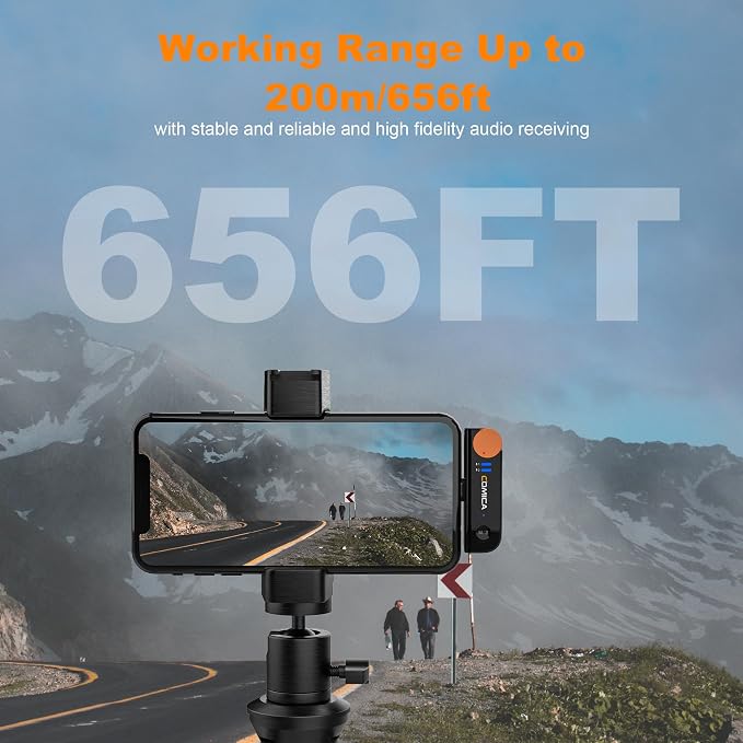 COMICA Vimo S UC Wireless Lavalier Microphone with 656FT Range | 48kHz/24bit Recording, 15H Battery Life with Charging Case, Lapel Microphone Wireless for Video Recording Vlogging - Image 6