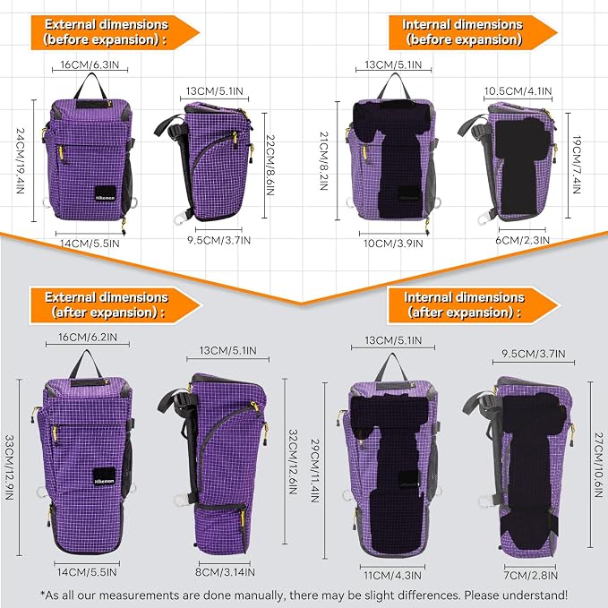 HIKEMAN Shoulder Bag Case for Camera - Outdoor Waterproof Shockproof Camera Bag,Detachable Strap for Daily Use,Travel,Cycling Climbing(Purple) - Image 3