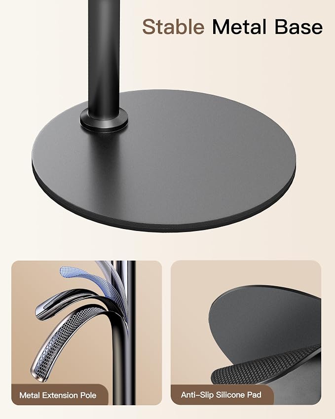 NiceVeedi 10.2” Magnetic Desk Ring Light with Stand, 5000mAh Rechargeable Desktop Ring Light for Phone，3 Color Foldable Selfie Light for Live Stream/Makeup/TikTok/YouTube/Photography/Zoom/Vlogging - Image 8
