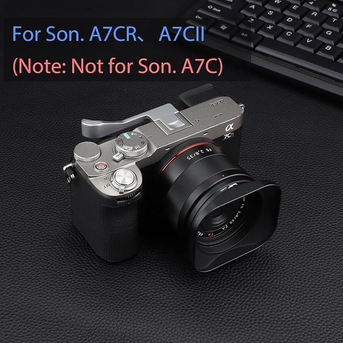 A7CII A7CR Thumb Grip Haoge Metal Thumb Up Rest Hand Grip for Sony α7CII,Alpha 7CII,ILCE-7CII,A7CR Camera Accessories Silver (Not Fits A7C) THB-A7CII-S Hot Shoe Thumb Up - Image 3