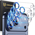 UniqueMe 3 Pack for iPhone 17 Pro Camera Lens Protector - Dark Blue | Drop Protection, Case Friendly, 9H Tempered Glass, Camera Cover Screen, Update New Version by UniqueMe
