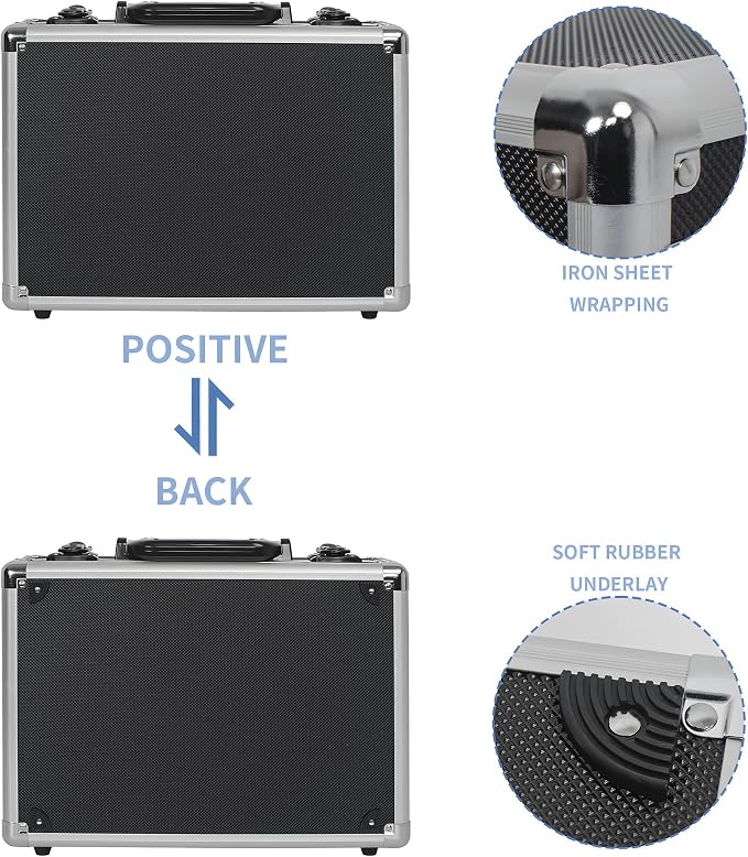 14 Inch Hard Shell Carrying Case | Ideal for Wireless Mic System Storage & Camera Gear Transportation with Customizable Pre-Diced DIY Foam - Image 6
