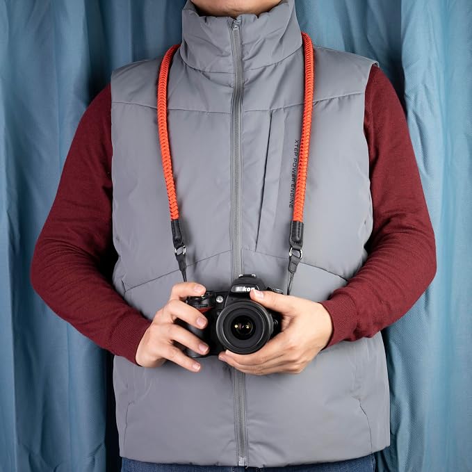 VKO Camera Strap,Quick Release Camera Shoulder Strap | Paracord Woven Portable Camera Neck Strap, for SLR DSLR Digital Mirrorless Camera(Red) - Image 2