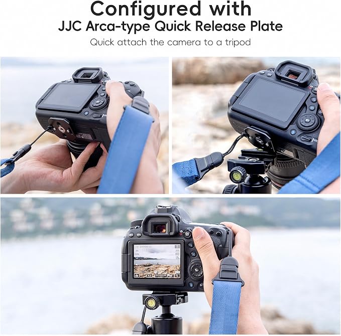 JJC DSLR Neck Strap with Patented Quick Release Buckles, Universal Adjustable Shoulder Sling Strap for Canon Nikon Sony Fujifilm Olympus Pentax DSLR SLR Cameras (Silver Grey) - Image 7