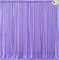 Lavender Backdrop Curtains - 6 Panel Wrinkle-Free Polyester Photography Drapes for Baby Shower & Birthday Party - 24 X 10FT by WishCare