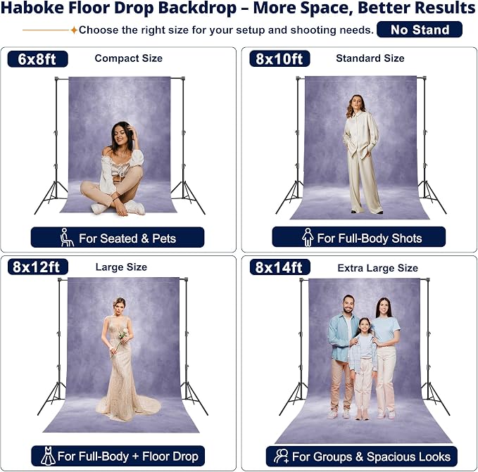 Abstract Photography Backdrop for Photoshoot 8x10ft,Light Purple,No Stand | Professional,Polyester Fabric,Roller Pocket on Top,Vintage Portrait Photo Props Booth Background,Photoshoot Studio - Image 2