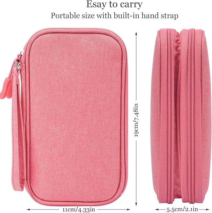 CAOODKDK Electronic Organizer Travel USB Cable Accessories Bag/Case,Waterproof for Power Bank,Charging Cords,Chargers,Mouse,Earphones Flash Drive - Image 3