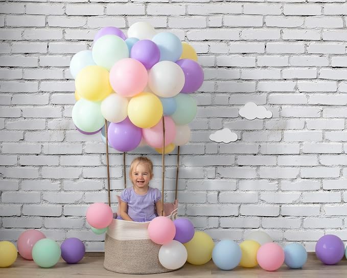 10 x 8ft White Brick Wall Backdrop Fabric Brick Photo Background | Large Polyester Brick Backdrop Cover for Photoshoot Home Fireplace Decoration, Newborn Birthday Party Decor - Image 3