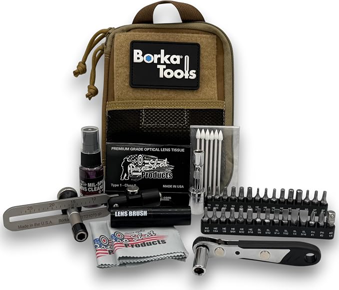 Torque Driver Kit – Optics Care Edition: Adjustable Torque Wrench with Professional Lens Cleaning Kit, S2 Bits & Cordura Pouch – Precision Instrument Maintenance Set by Unknown